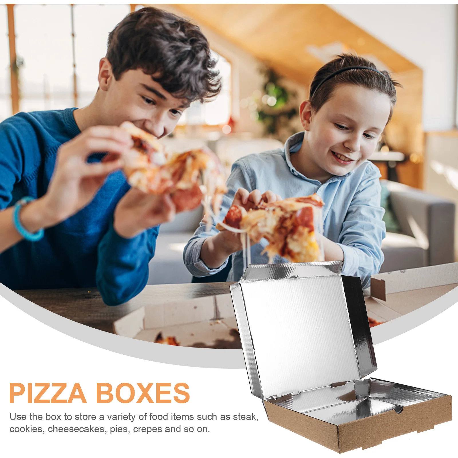 10 pçs engrossado caixas de pizza onduladas takeout pizza armazenamento restaurante servindo recipiente de embrulho fornecimento de restaurante