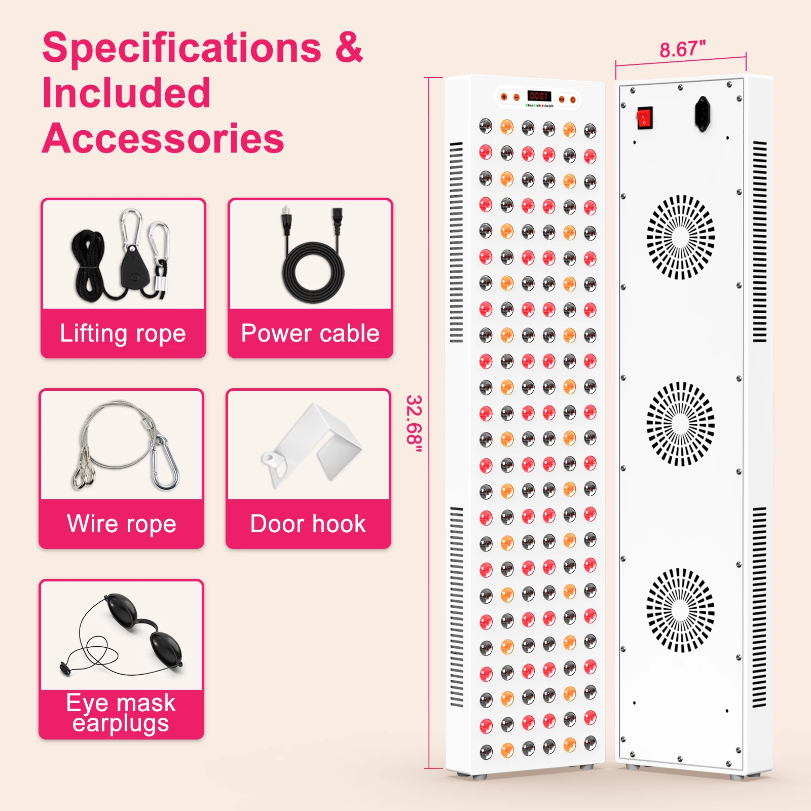 2025 رائجة البيع Bonliter 750W جهاز أحمر بالقرب من الأشعة تحت الحمراء 630nm 660nm 810nm 830nm 850nm Led العلاج بالضوء