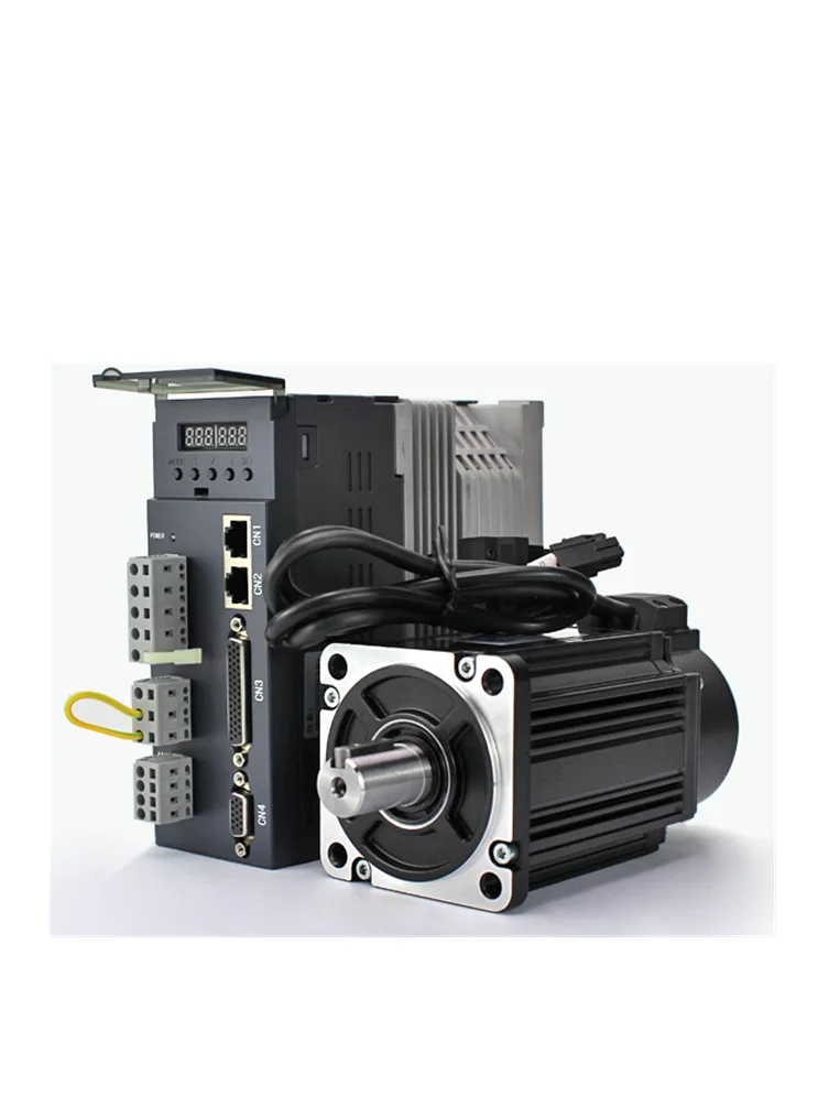 Nema24 Nema32 200W ~1KW 0.637N.M ~4N.M Torque 17Bit Absolute Multi  Encoder AC Servo motor and A6 Canopen Servo Driver Kit
