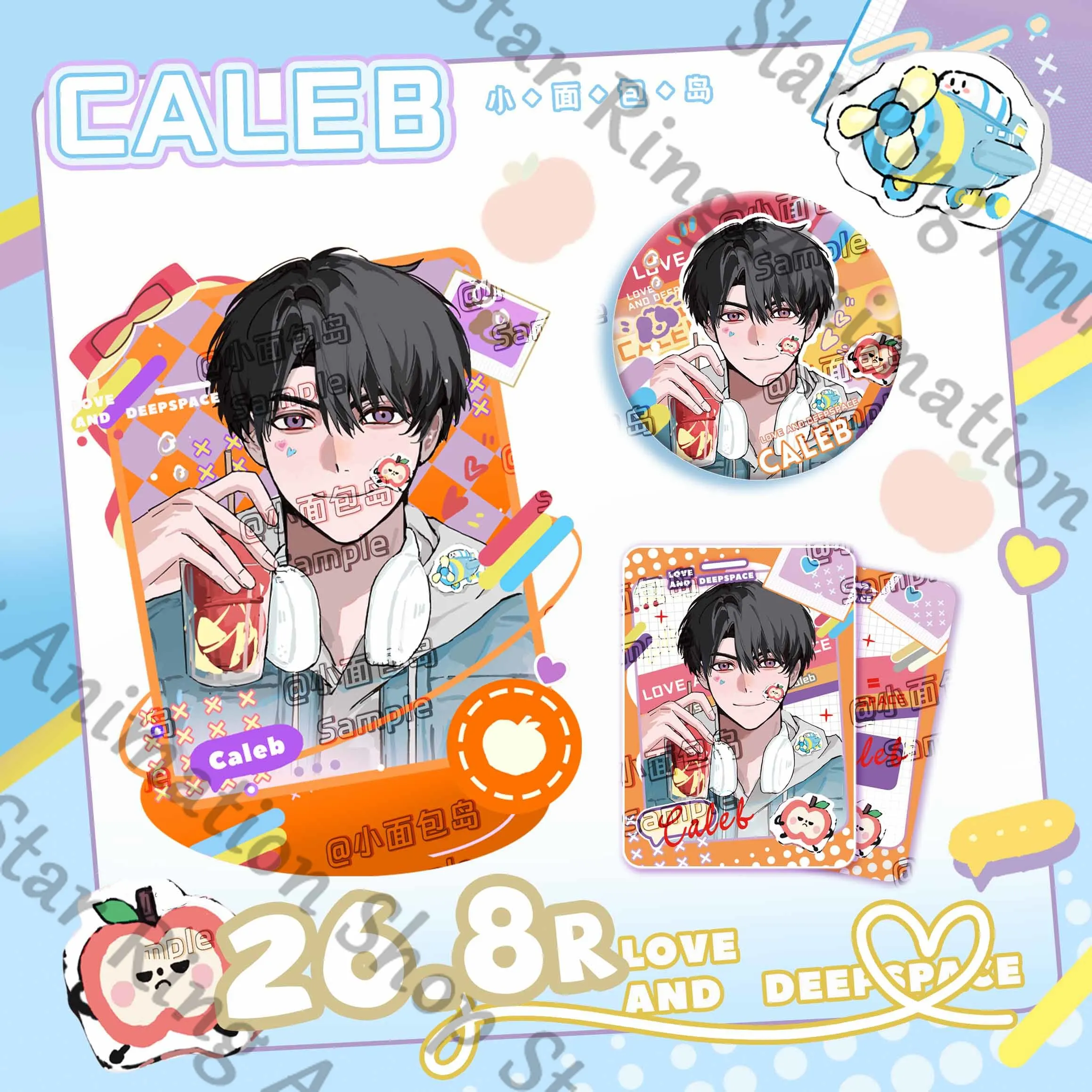 

Love and Deepspace Anime Standing Sign Indicative Board Badge Emblem Card Cospaly Cartoon Gift Sylus Zayne Caleb Rafayel Xavier