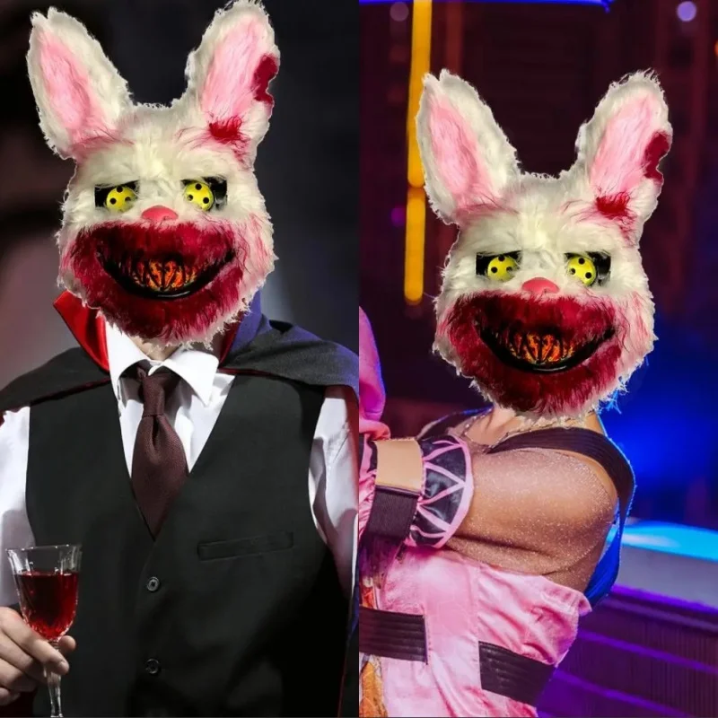 Rabbit Bear Animal Mask Halloween Cosplay Face Mask Party Make-up CartoonHorrible Scary  Headgear Carnival Masquerade Mask Props