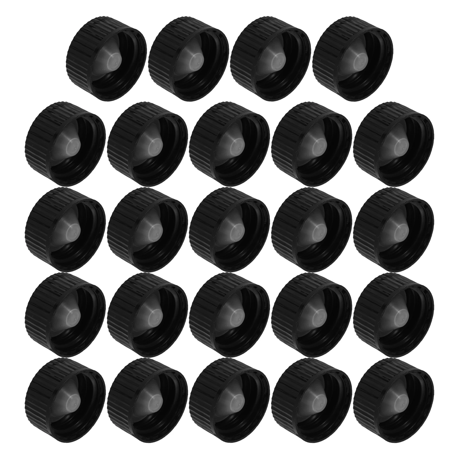 

24pcs Bottle Cap Sealing Plastic Craft Screw Glass Aromatherapy Essential Oil Perfume Leakproof Storage