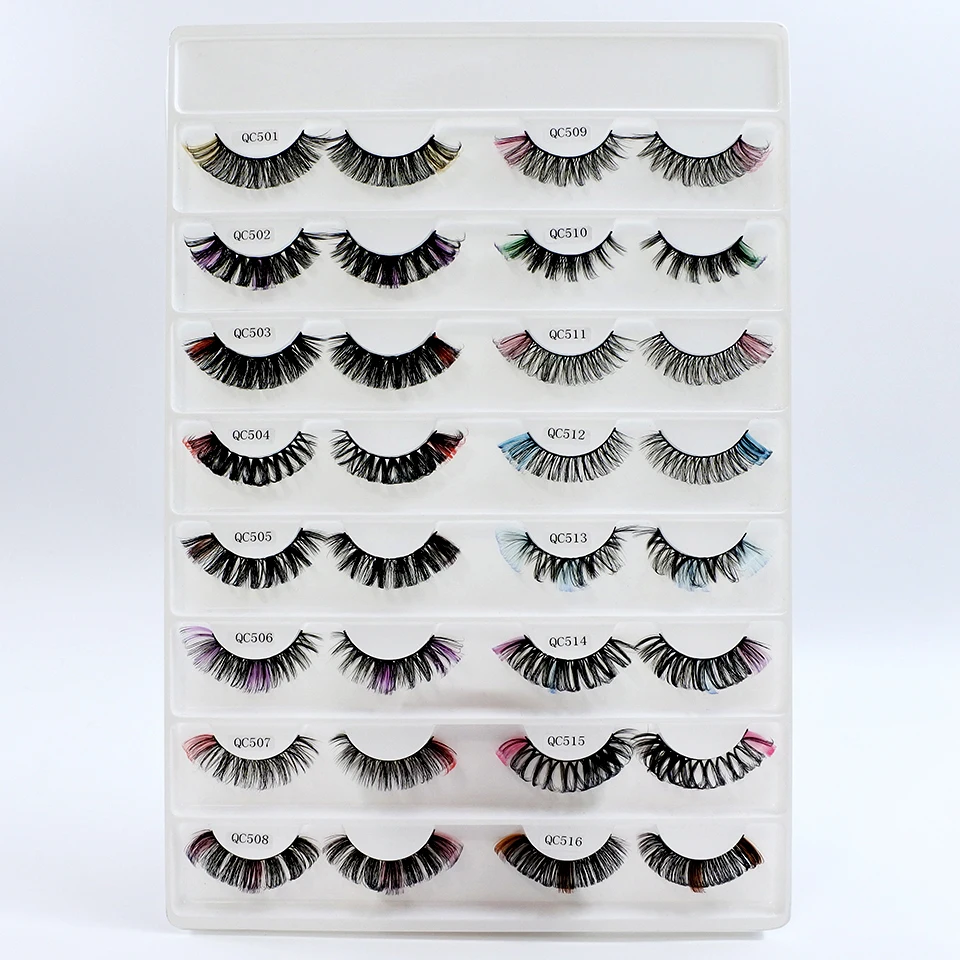 RED SIREN Fluffy Colored Lashes New Arrival Russian Strip Lashes Dramatic Natural D Curl Lashes Makeup False Eyelashes