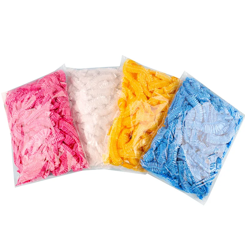 Disposable shower cap enlarged and thickened transparent waterproof women's hotel bathing household plastic headgear 400 pieces