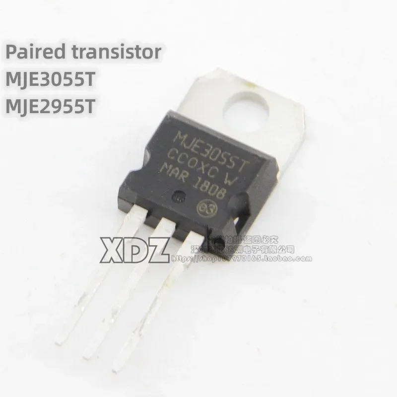 10pcs/lot MJE3055T MJE2955T TO-220 package Original genuine Power transistor/Paired transistor