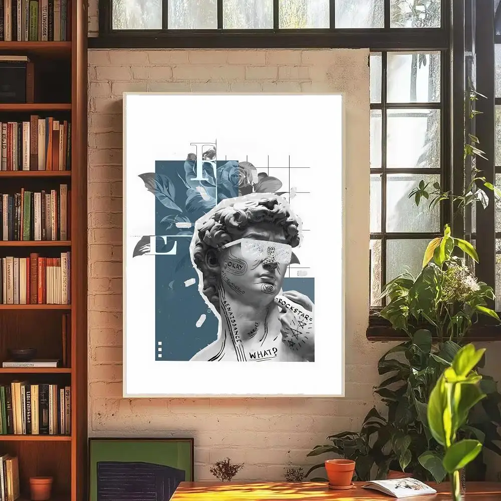 V-Vaporwave-e D-David-d Painting Calligraphy HD Canvas Wall Art Print,Modern Home Decor for Bedroom,Living Room or Office
