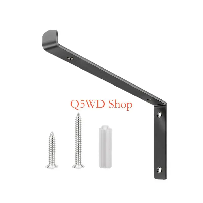 Q5WD Heavy Duty Shelf Brackets with Screws Wall Mounted Stainless Steel Shelving Bracket Decorative Brackets Easy to Install