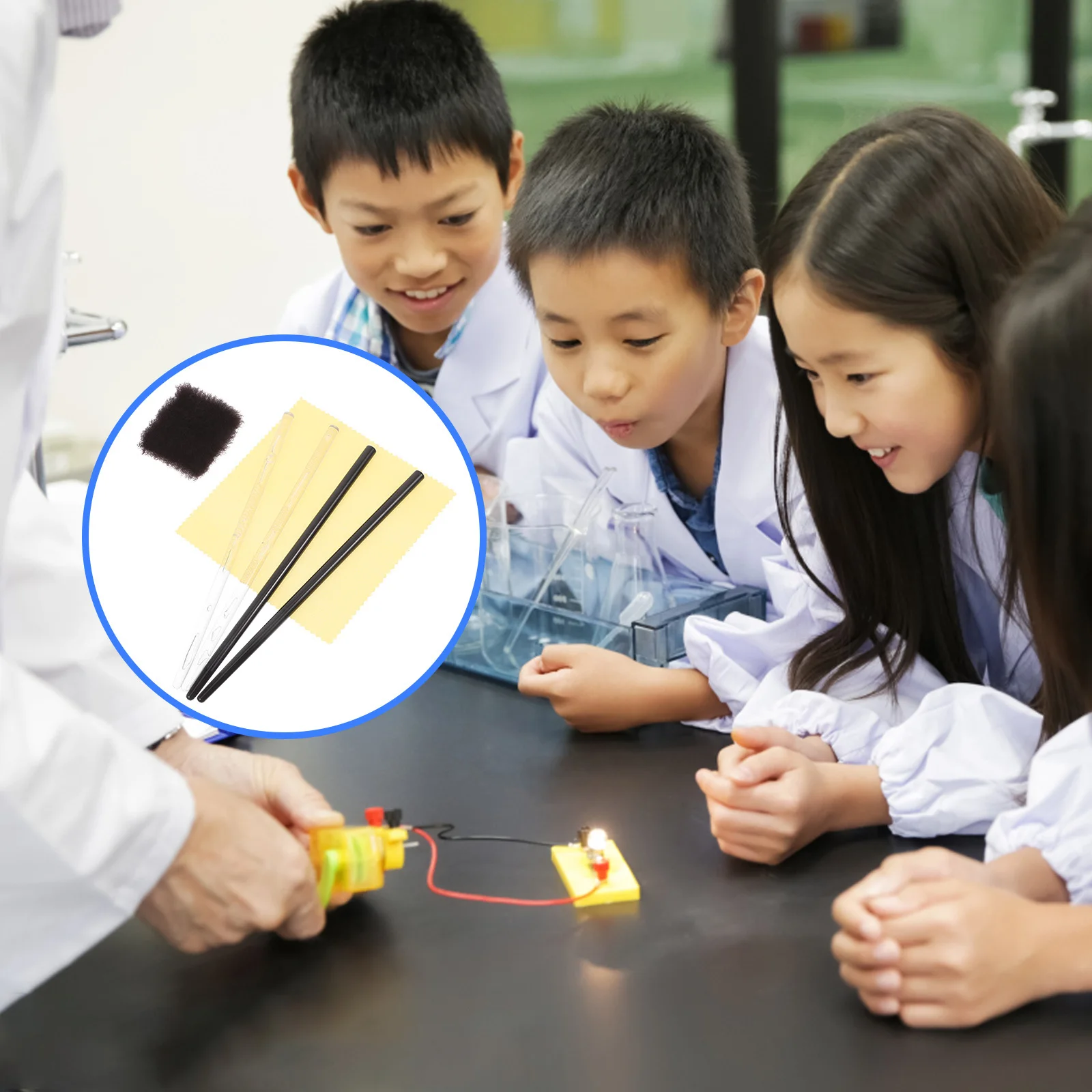 

2 set Static Electricity Experiment Kit Lightweight Durable Material For Physics Classroom Electrostatic Teaching Aid Tool Kids