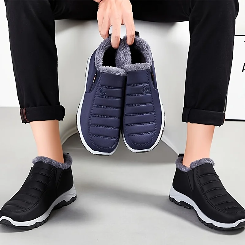 

2025 Winter Warm Waterproof Slip On Ankle Boots Thermal Outdoor Short Boots Women's Fleece Lined Snow Boots
