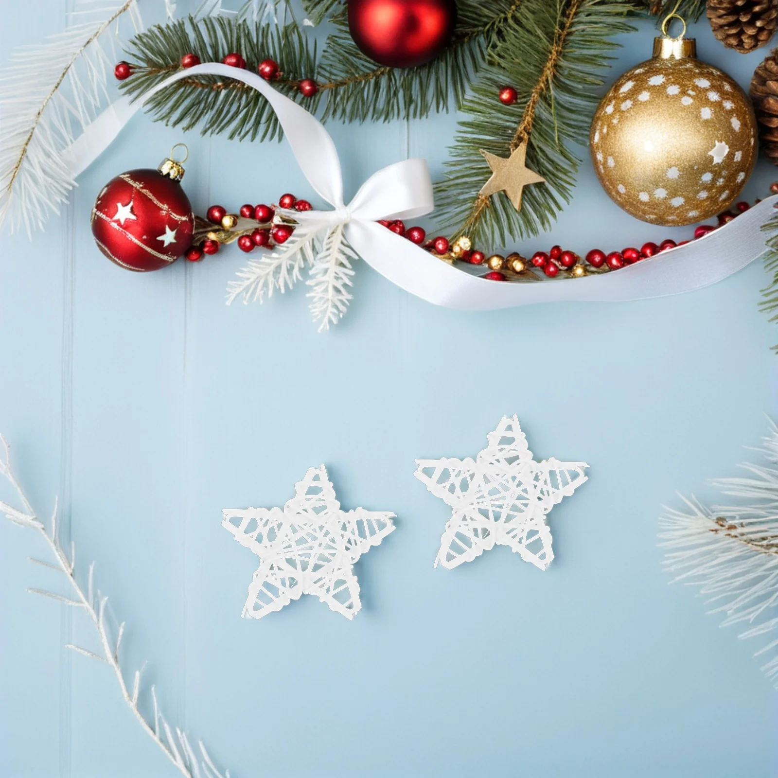 

30pcs 6Cm Natural Rattan Stars For Diy Craft Bowl Fillers Tree Toppers Holiday Party Decoration Independence Day Ornaments