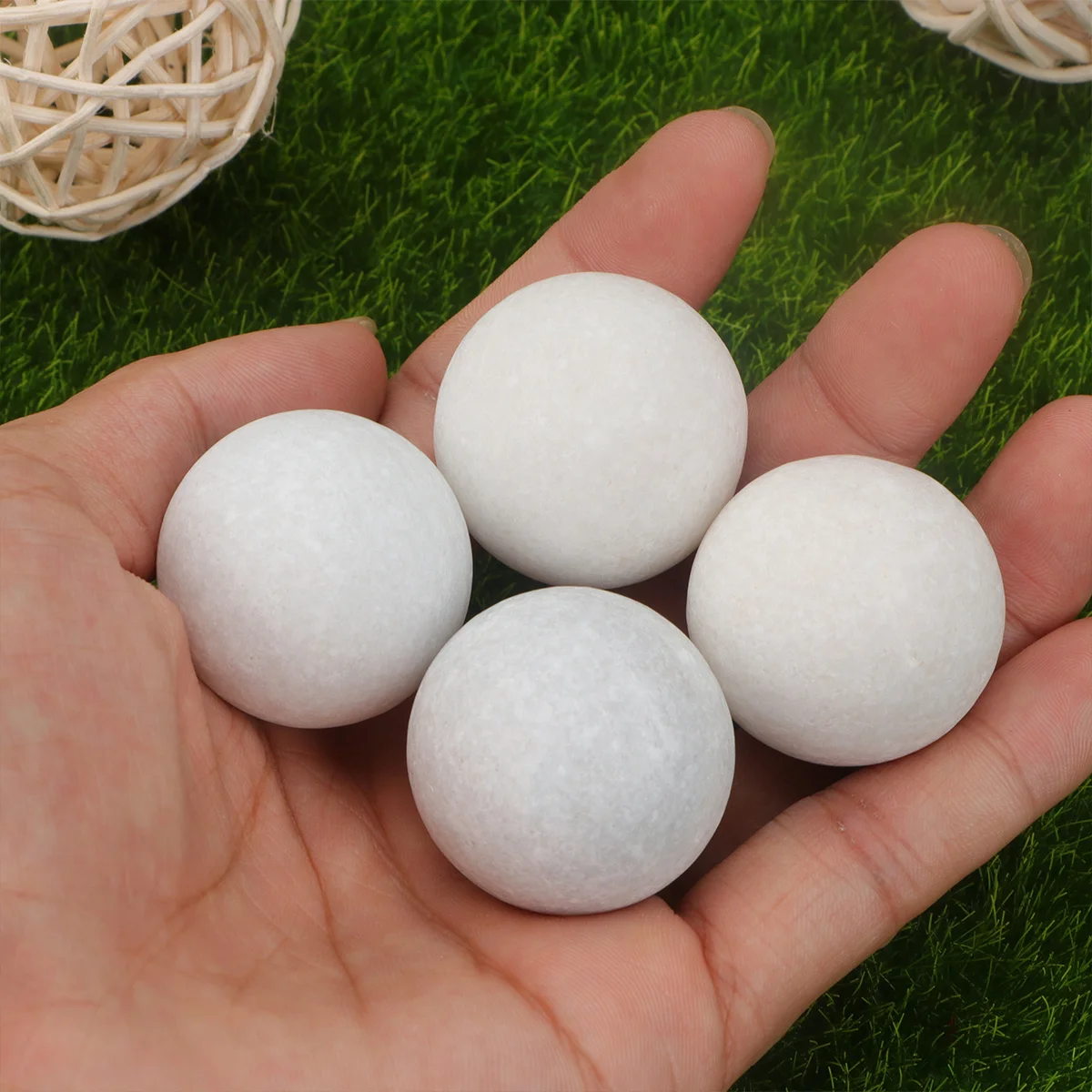 

4pcs Natural Marble Whiskey Stones Reusable Chilling Cubes For Wine Spirits Bourbon Without Dilution Stone Bar Tools