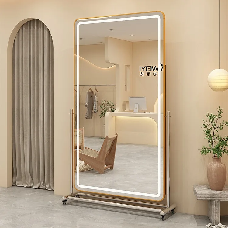 Clothing store fitting mirror Internet celebrity live broadcast special mirror full body floor mirror home custom slim beauty