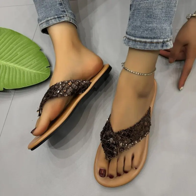 

Fashion Women Flip Flops Summer Thick Bottom Sandals Platform Slippers Soft Beach Shoes Non-Slip Slides New Comfort Plus Size 43