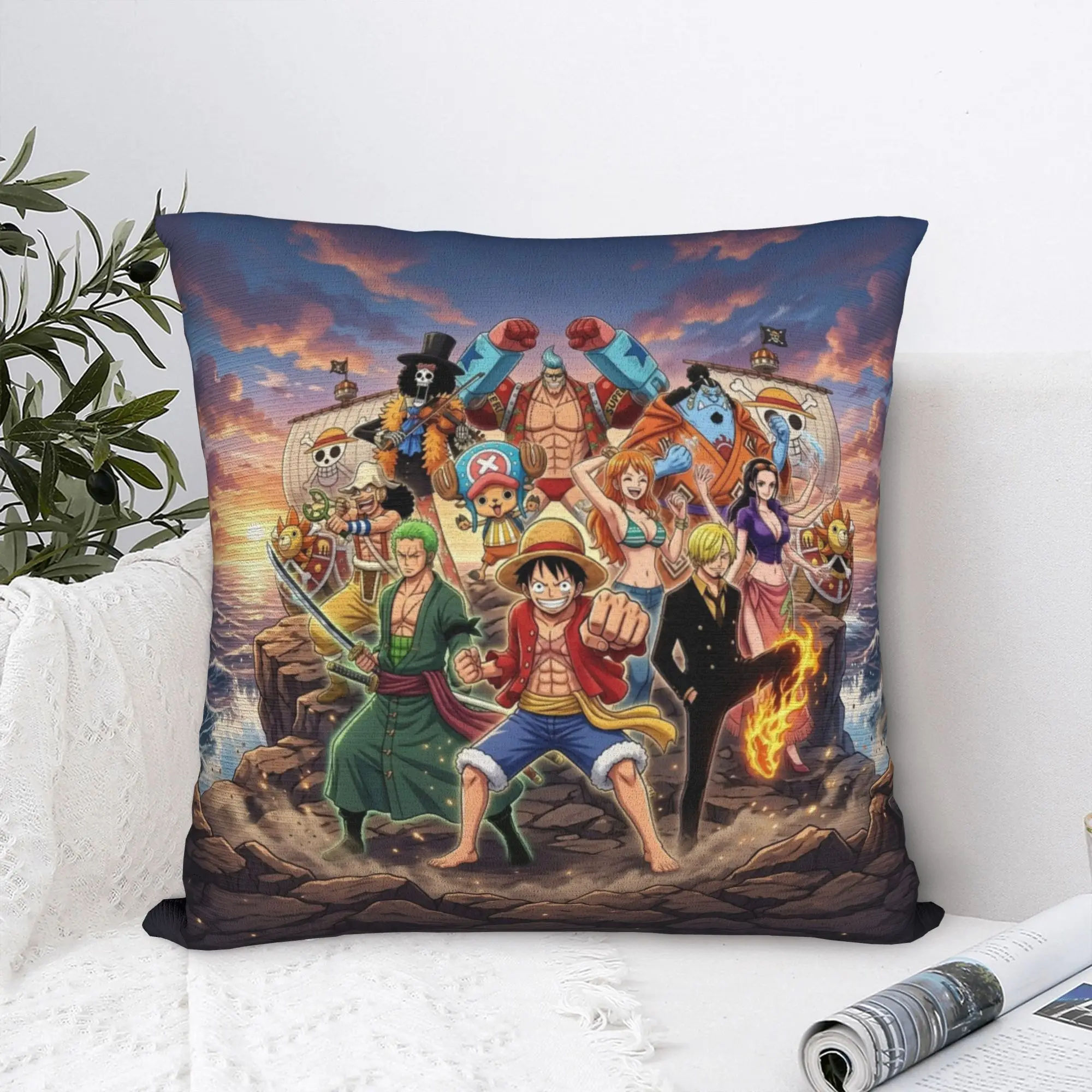 Nico Robin One Piece Sanji Luffy  Luxury Throw Pillow Covers Decoration Usopp (Roronoa Zoro  Cushions for Sofa