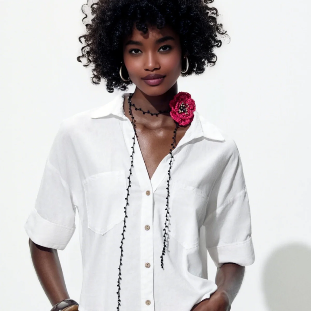 2025 ZAA, collar de flores de rafia de Color rojo a la moda, pendientes para mujer, conjunto de joyería llamativa ligera para vacaciones de verano, regalo de cumpleaños