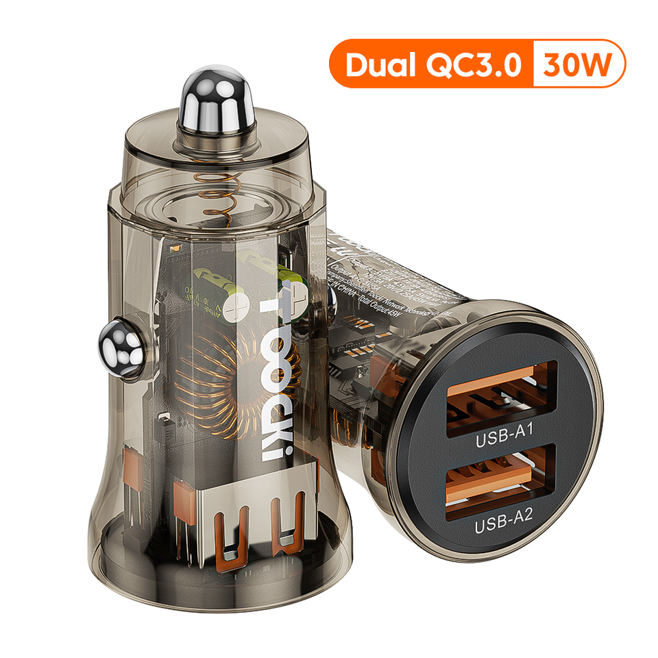  Toocki USB C Car Charger QC 4.0 PD3.0 30W Type C Fast Car Phone Charger For iPhone 14 13 12 Samsung S22 Ultra Xiaomi Huawei Poco 