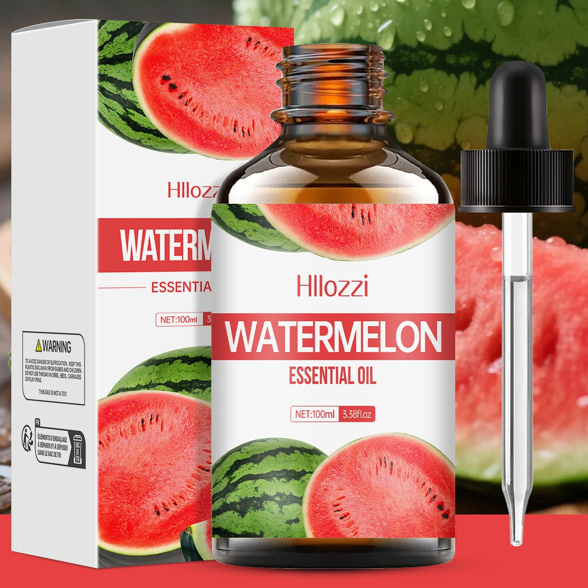Watermelon essential oil can be used for skin care, bath, body, and fragrance diffusers and is suitable for all skin types.