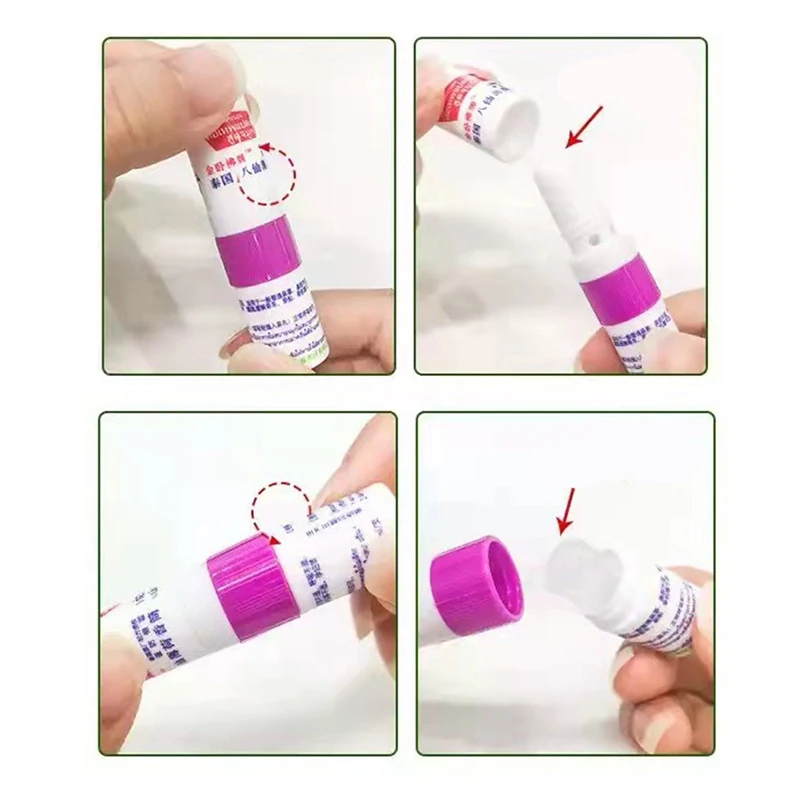 Thailand Herbal Nasal Inhaler Stick Mint Cylinder Treament For Asthma Nose Congestion Headache Refreshing Aroma Stick Inhaler