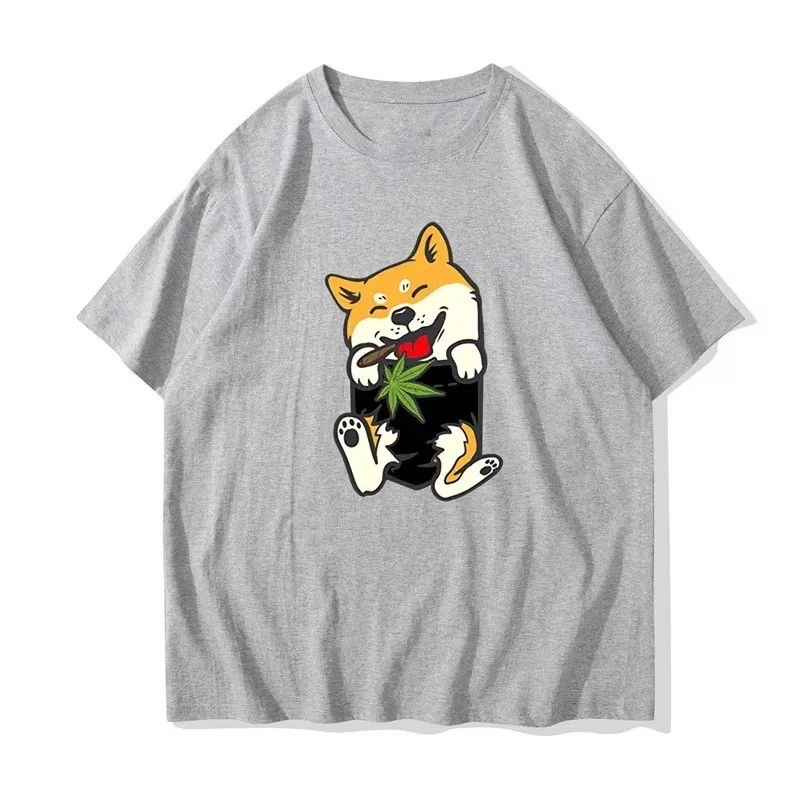 حار بيع متعة جيب شيبا Inu القدم لطيف أكيتا عاشق مالك تي شيرت الجرافيك الشارع ارتداء قصيرة الأكمام هدية عيد ميلاد تيشيرت صيفي