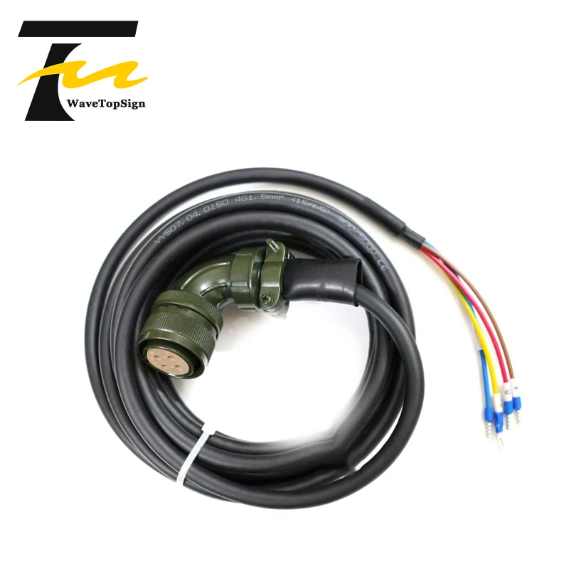 Cable de alimentación del servomotor WaveTopSign MFMCD0032ECD 3M 5M 8M 10M para la serie Panasonic A4 A5 A6