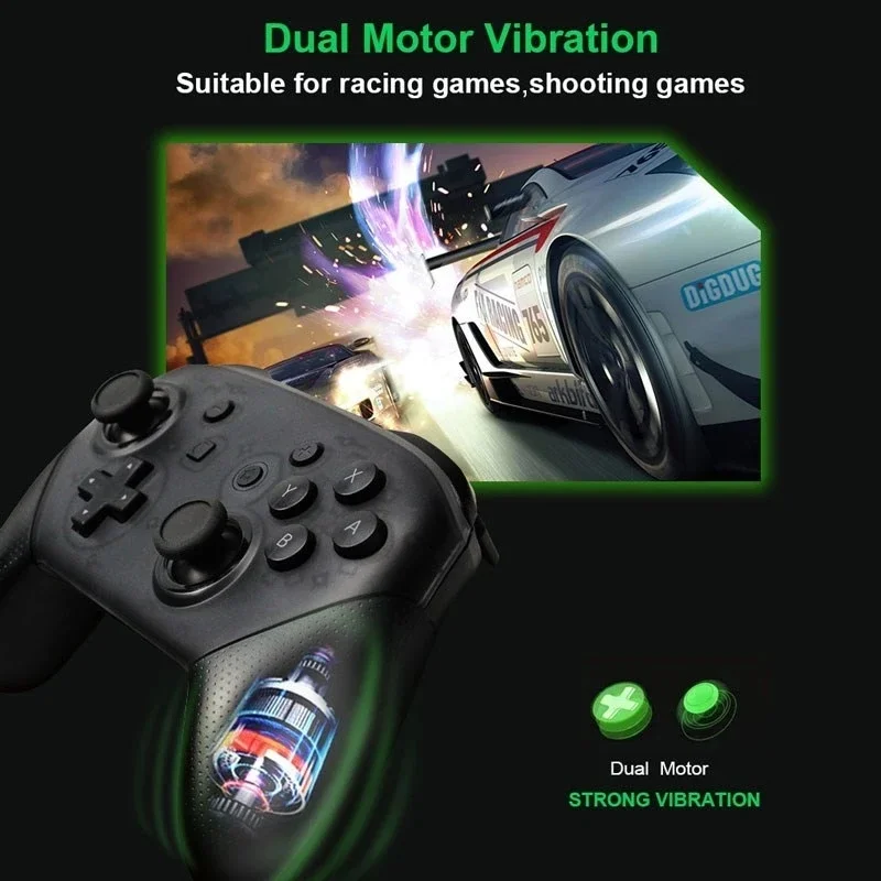 Controller Switch Pro compatibili con Switch/OLED/Lite, Joy Pad Controller Switch Wireless Vibrazioni somatosensoriali e coinvolgenti