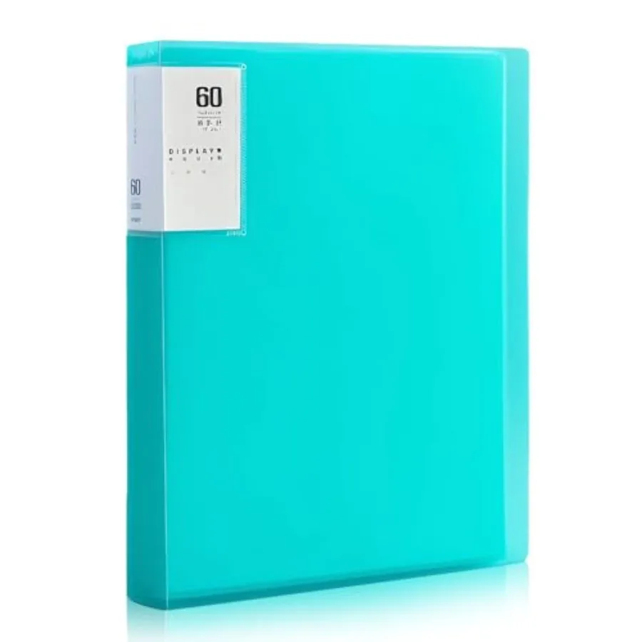 

60 Pocket Binder with Plastic Sleeves 9.2x12, A4 Portfolio Folder with Clear Sheet Protectors, Art Presentation Book, Display 1