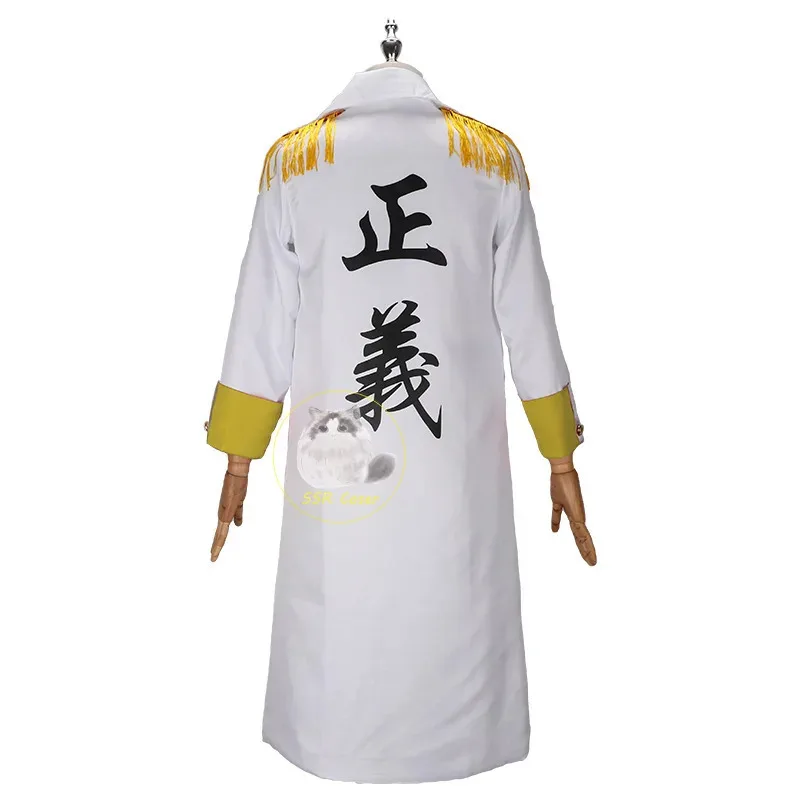 アニメマリンマントユニフォームモンキー・D・ガープコスプレジャケットコートルフィおじいちゃんパーティーハロウィンコスチューム男性女性用;6'x,9;y'