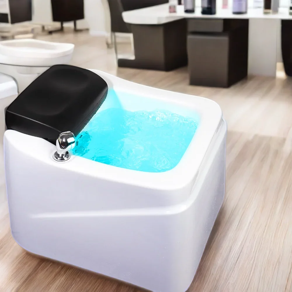 高品質長方形ペディキュアスパボウル、フットマッサージャー付き、家庭用およびサロンペディキュアチェア用