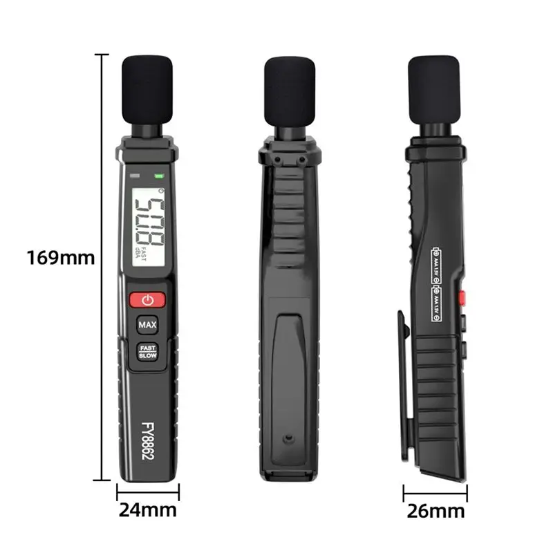 A36T-Digital Noise Meter Sound Level Meter Handheld DB Meter A-Weighted 30-130Db Audio Measuring Instrument Decibel Monitor