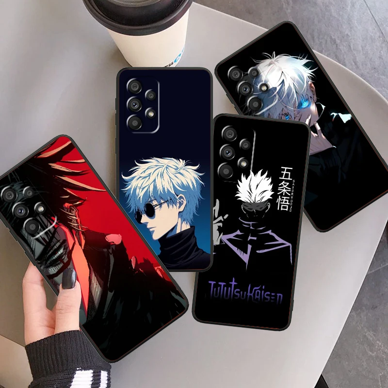 Jujutsu Kaisen Cool Art Anime For Samsung A53 A52 A33 A32 A51 A71 A21S A13 A73 A55 A22 A23 A35 A72 A54 A12 5G Black Back