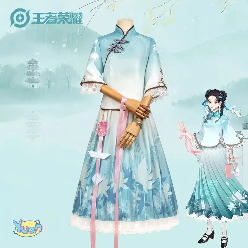 

Xi Shi Cosplay Costume Arena of Valor Xishi Poetry in Jiangnan Costume Chinese Long Dress Aoqun Anime Game Convention Outfit