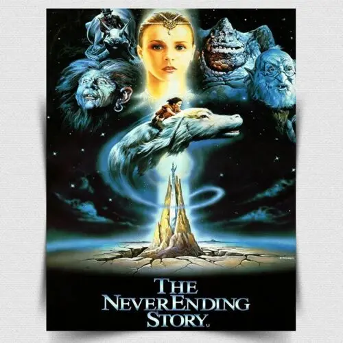 THE NEVERENDING STORY SIGN METAL WALL PLAQUE PRINT ART Film Movie Advert poster-Aluminum