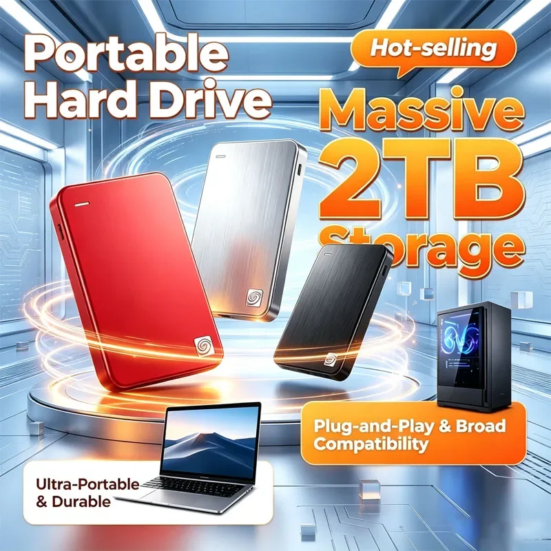 External Hard Drive USB3.0 High Speed Mobile HDD 4TB Large Capacity Portable Mechanical Hard Disk