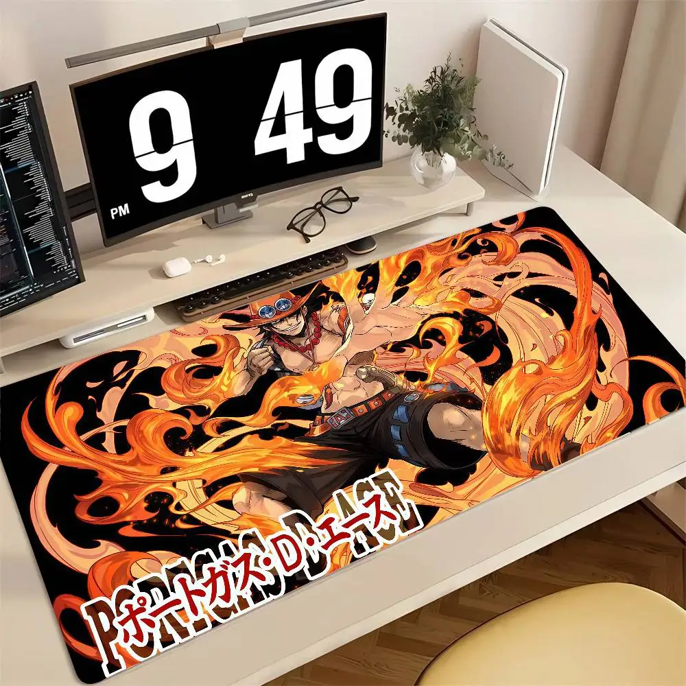 One Piece Dracule Mihawk Anime Gaming Mouse Pad Large Rubber Keyboard Desk Mat With 2MM Stitched Edge Design