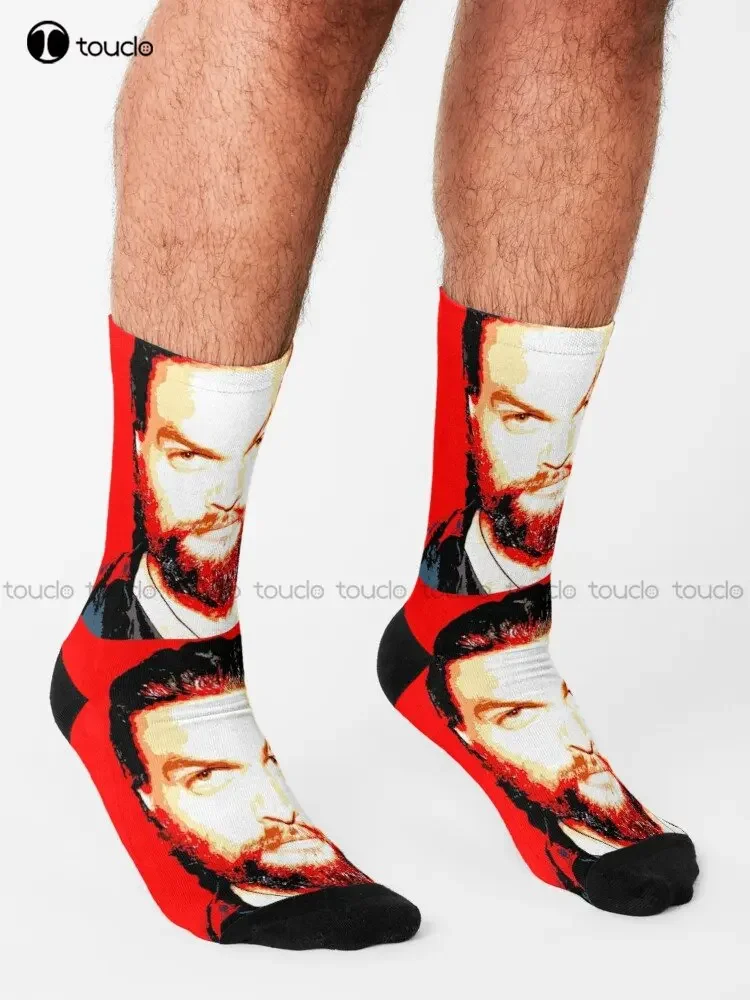 Jason Momoa Socks Womens Boot Socks High Quality Cute Elegant Lovely Kawaii Cartoon Sweet Cotton Sock Custom Gift Unisex Adult