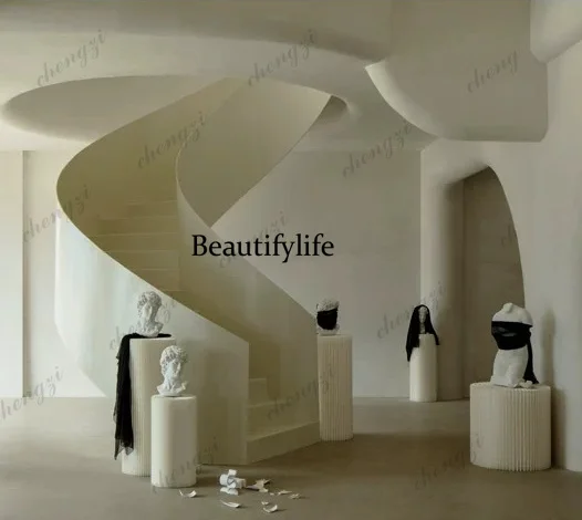 White cylindrical shelf Art ornament Creative display stand Product sample Commercial display stand