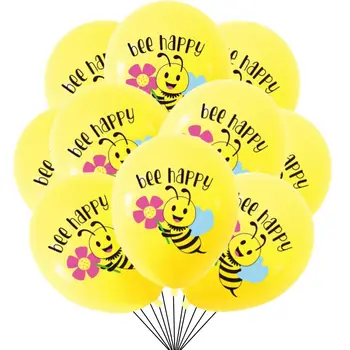 10/30個蜜蜂圖案12吋乳膠氣球,白色、黑色、黃色氣球裝飾套裝,適用於生日、嬰兒派對等場合 8 最佳銷售 嬰兒氣球 - №1