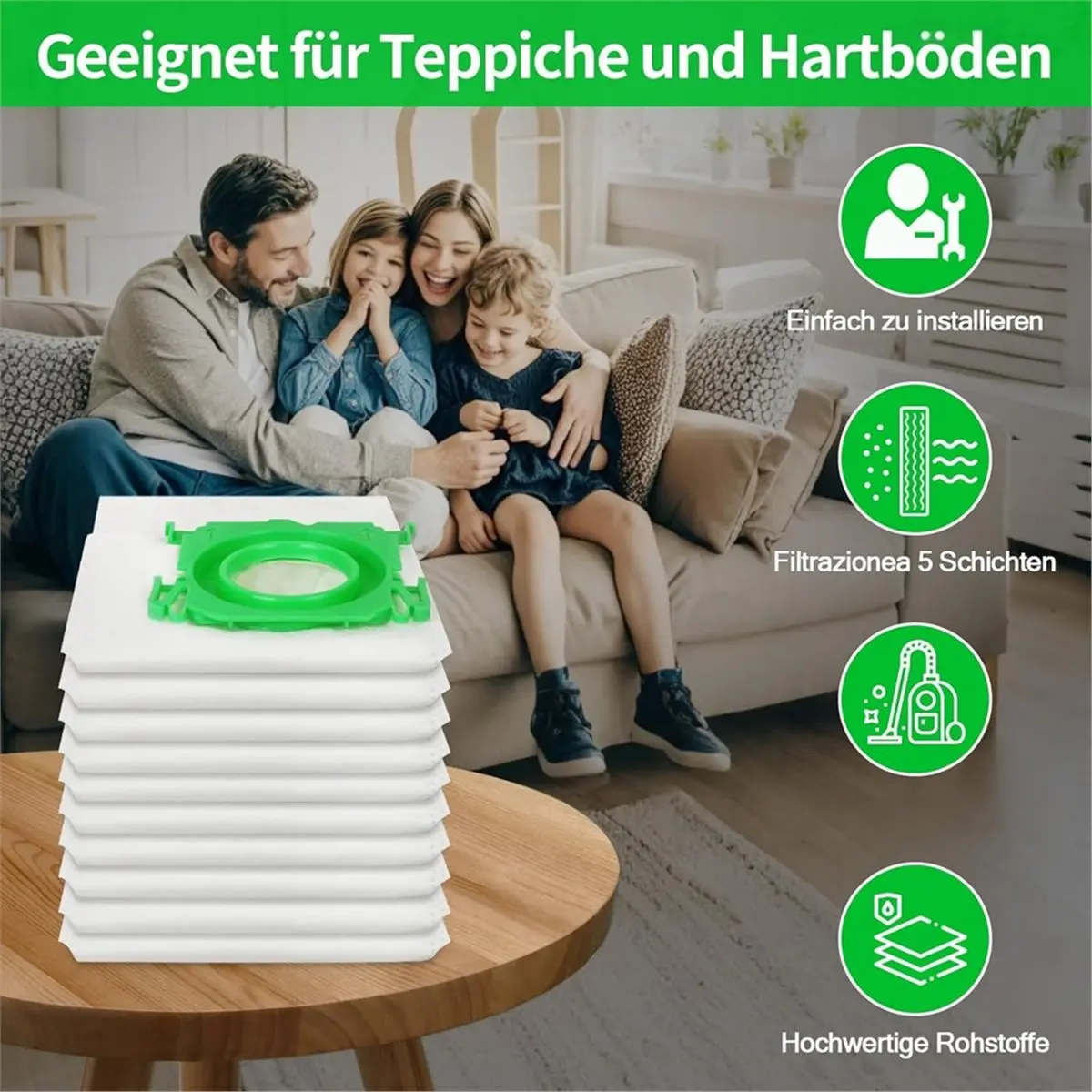 PROMOTION~ Dust Bags for SEBO Airbelt K1/K3 Vacuum Cleaner Part Canister Bags Replacement Dust Collection Bag 12PCS