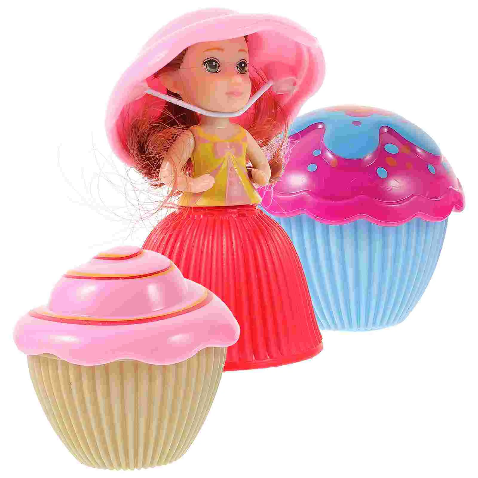 3 Stück Mini-Cupcake-Geschenkspielzeug (zufällige Farbe und Stil).