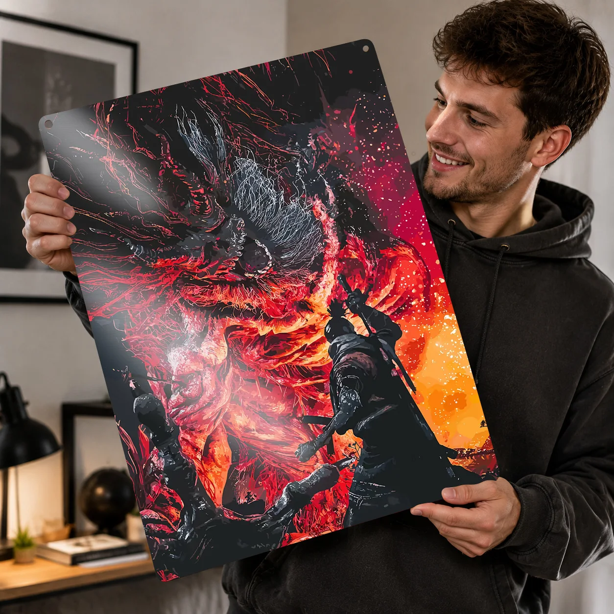 Samurai Sekiro Metal Poster Perfect Gift for Fans Lovers Customized Wall Art Metal Sign for Room Decorating Interior Funny Signs