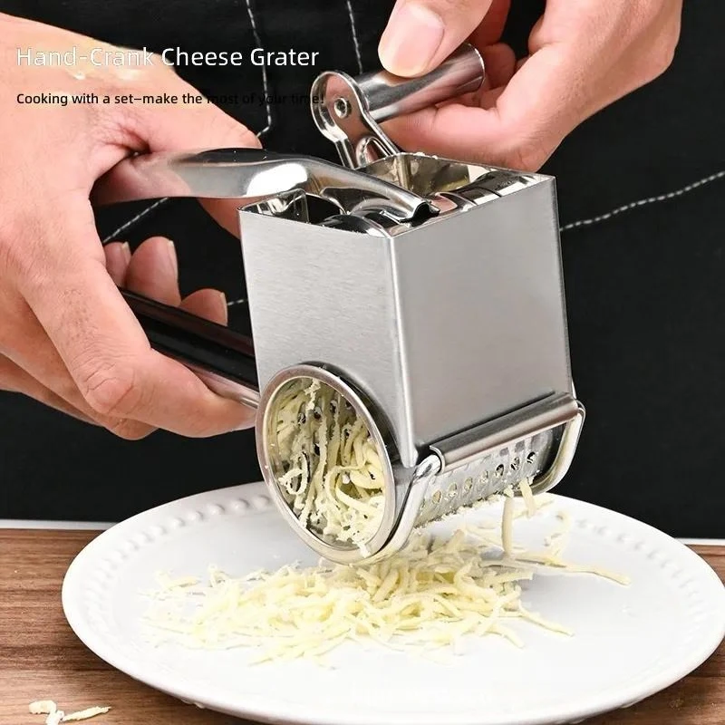 for Stainless Steel Cheese Planer Hand Crank Rotary Slicer Kitchen Tool Creative Vegetable Cutter