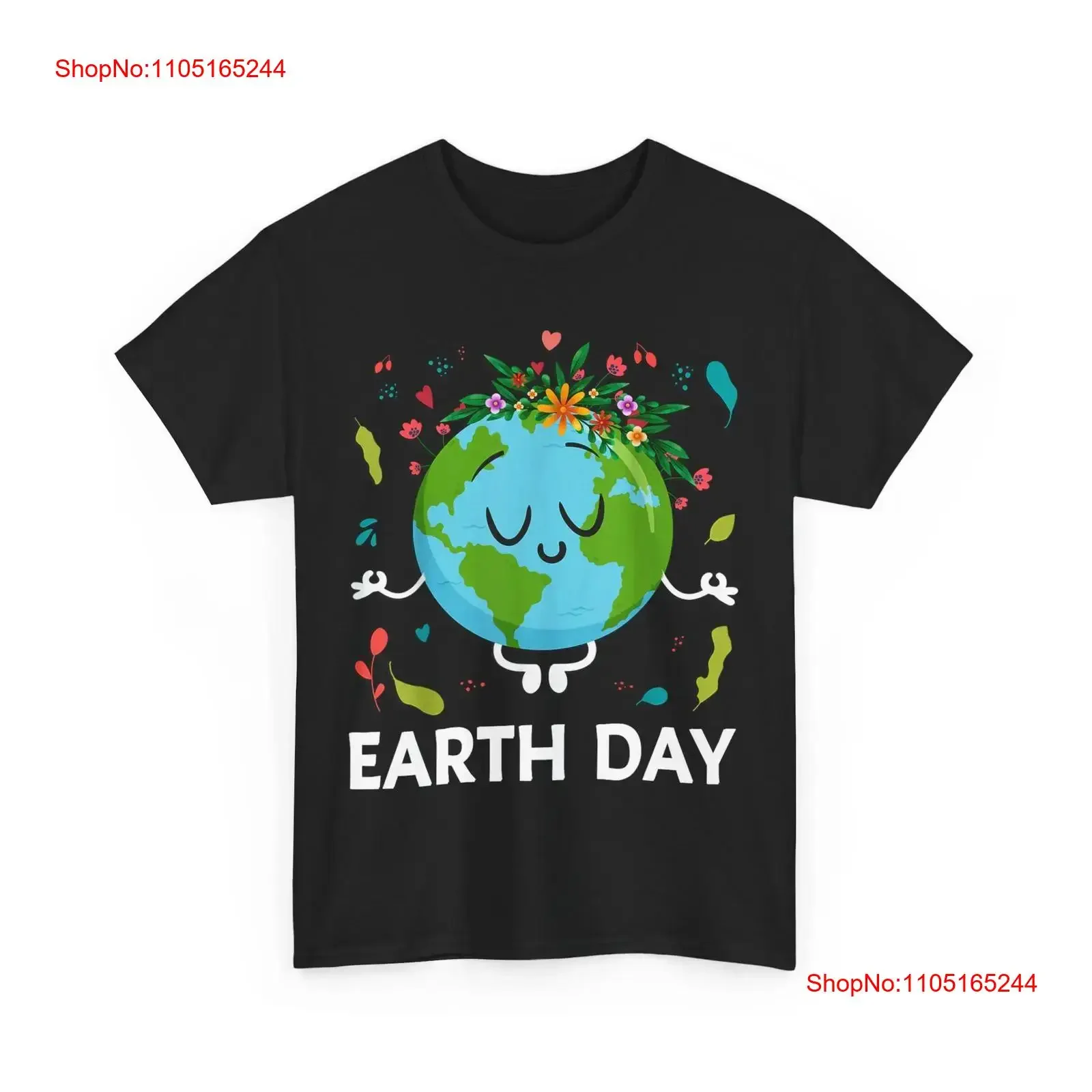 Dia da terra t camisa floral bonito planeta pacífico 2025 vintage lavado moda respirável confortável ligeiramente topo para uso diário