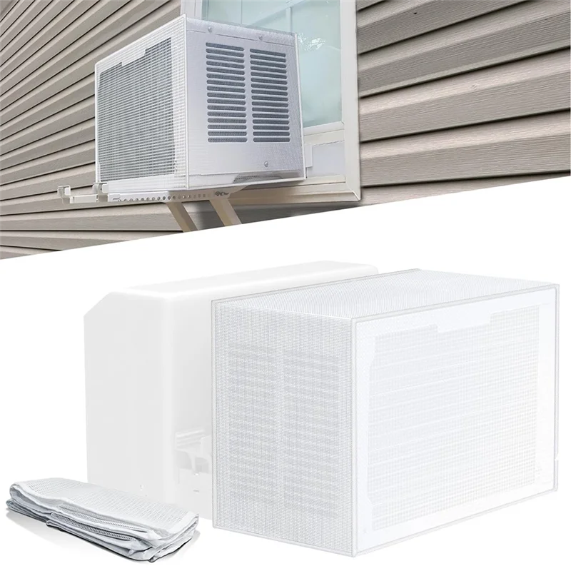 أغطية مكيف الهواء BMBY شبكة مقاومة للماء لـ Midea U على شكل AC 8000BTU، 10000BTU لوحدات النافذة الخارجية باللون الأبيض