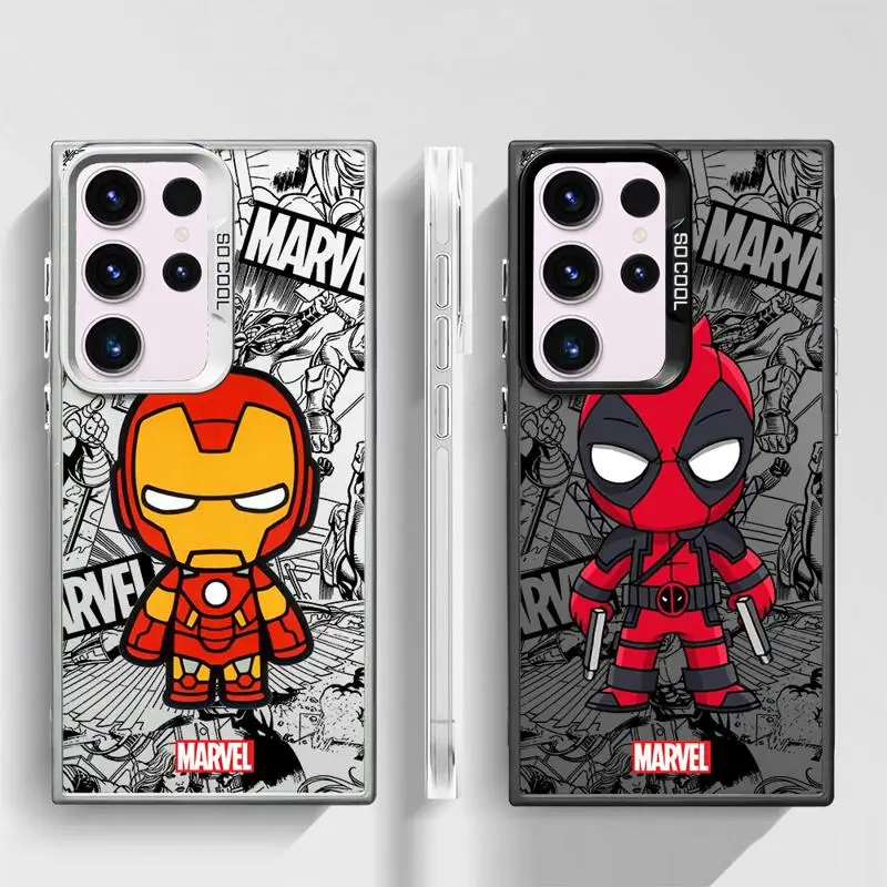 Marvel Ironman Deadpool Phone Case for Samsung Galaxy S24 Ultra S23 FE S22 S23 S20 Plus S21 S20 FE Note 20 Plus Hard PC Cover