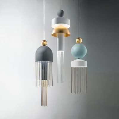 

Scandinavian creative restaurant bar pendant lamp macaron bedside small cafe decoration pendant lights