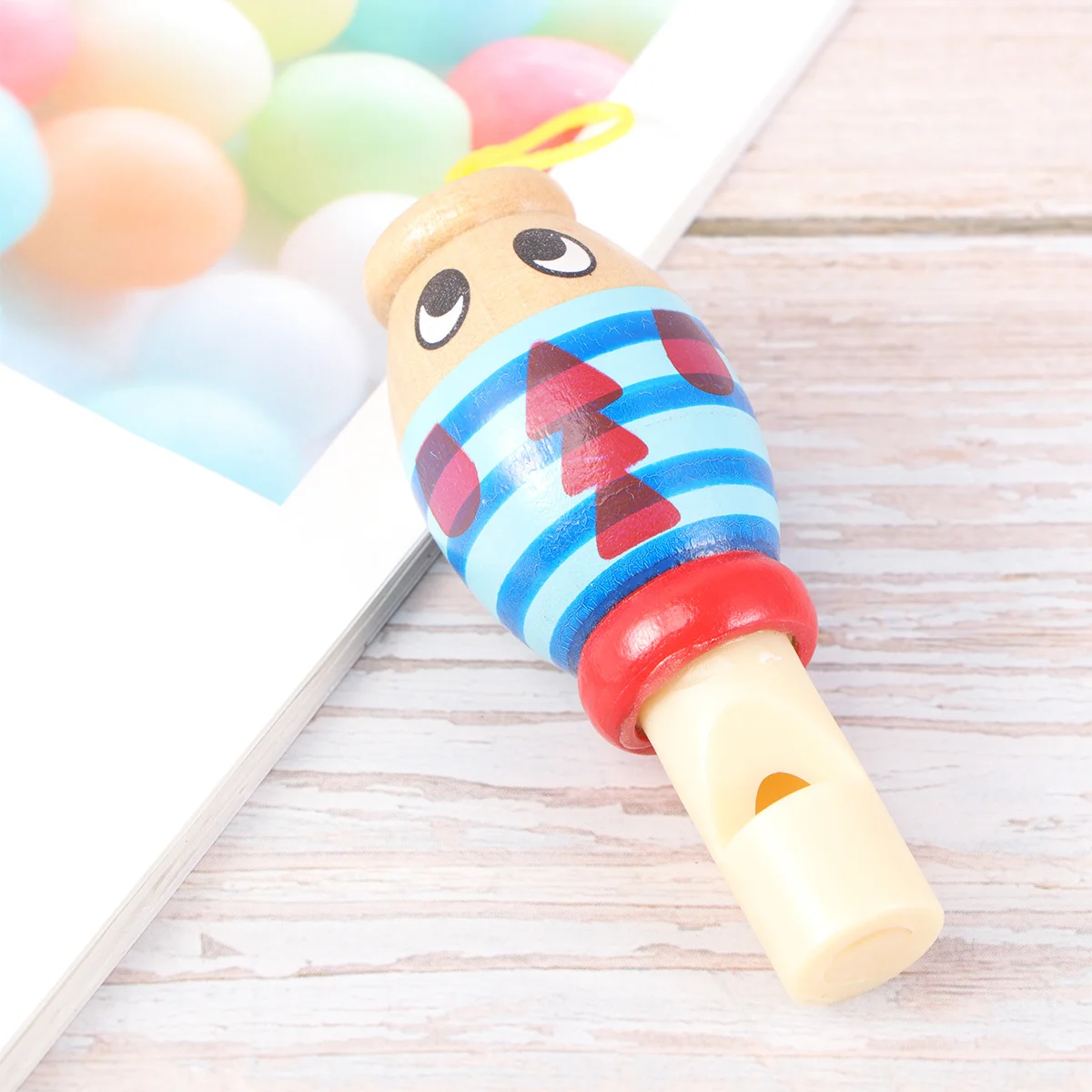 

Wooden Small Cartoon Flute Colorful Piccolo Educational Play Instrument Infant Intelligence Musical Learning Gift