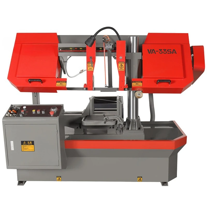 Hydraulic semi-automatic band sawing machine Metal cutting saw Steel bar Single column Automatic stepping horizontal