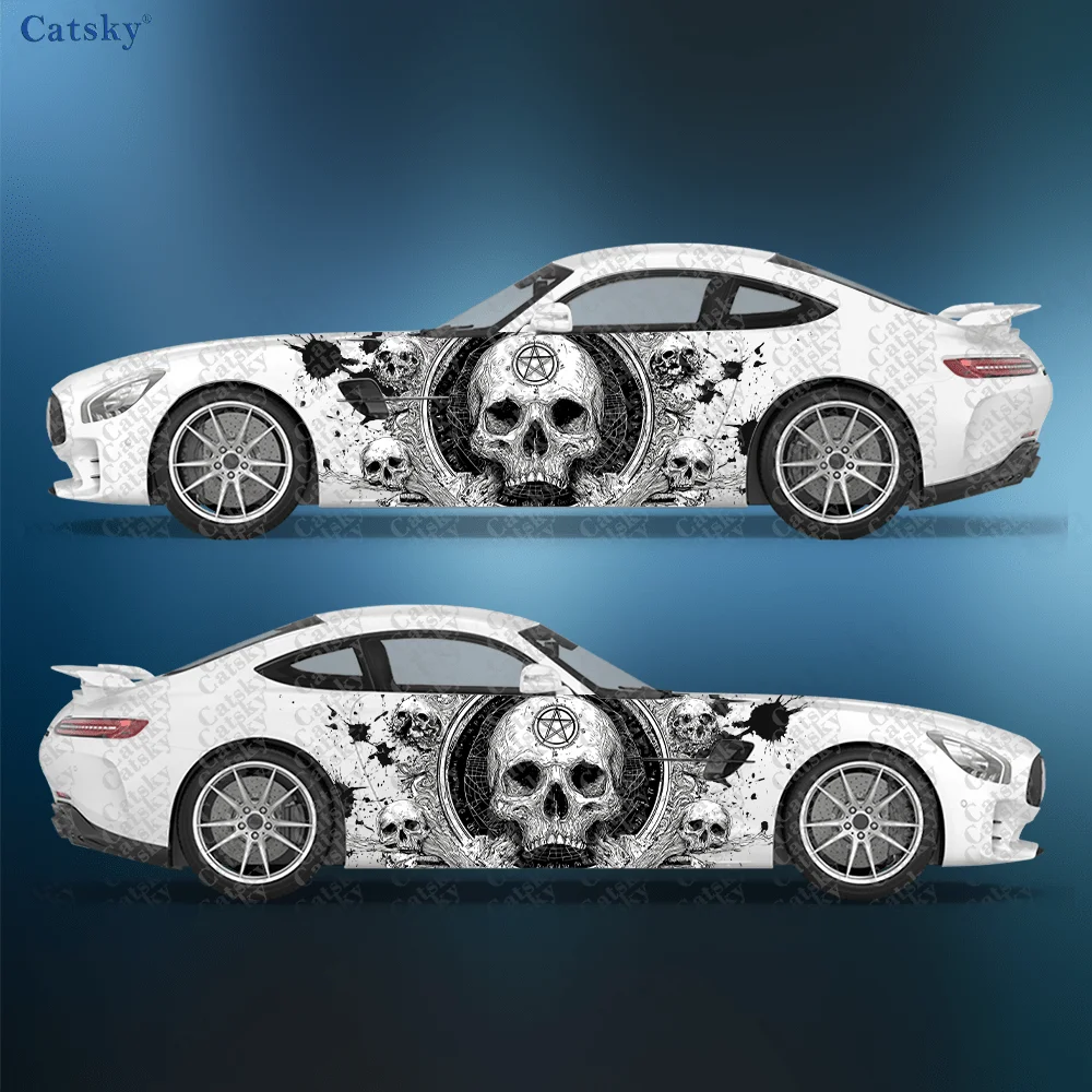 

Black Pentagram Skull Splash Sticker, Suitable for Cars and Trucks, Durable, Fade-resistant, Easy To Install and Remove