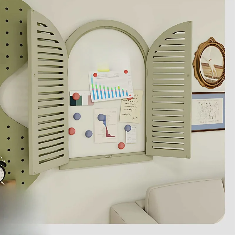 wood shutters Nordic simulation window creative cover ugly decorative meter box decorative picture frame wall decorative window