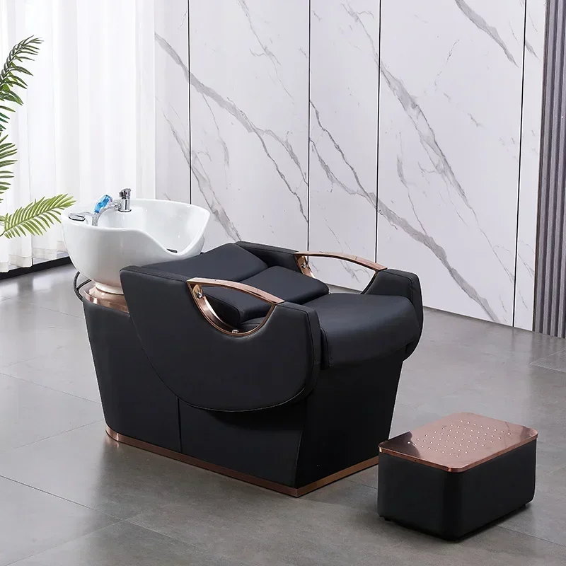 

Modern Shampoo Chair Hair Headspa Light Luxury Massage Water Spa Bed Stock Interior Single Sleeping Chuveiro Basin Beauty